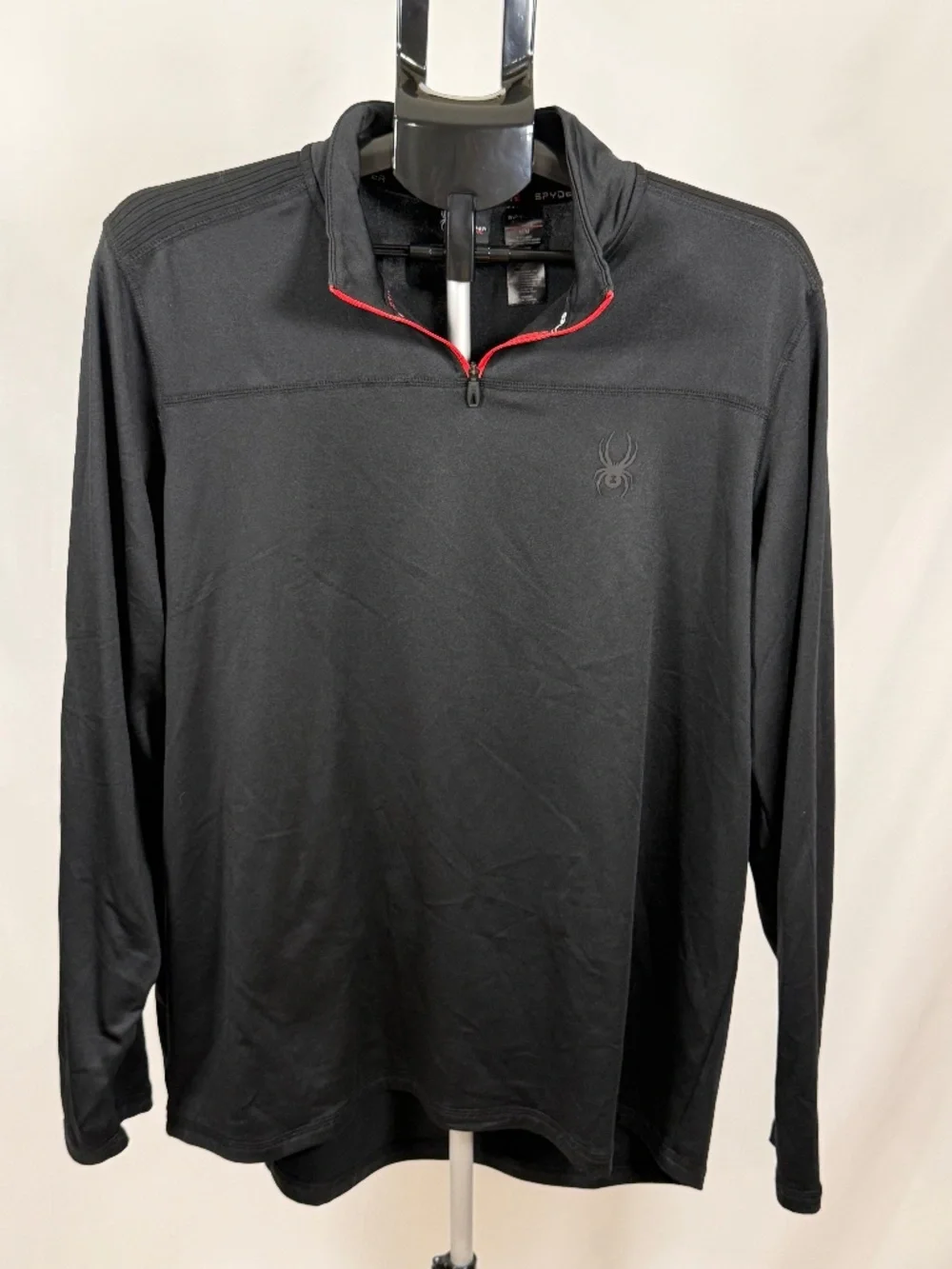 Spyder Active Men's Black 1/4 Zip Performance Pullover Size M